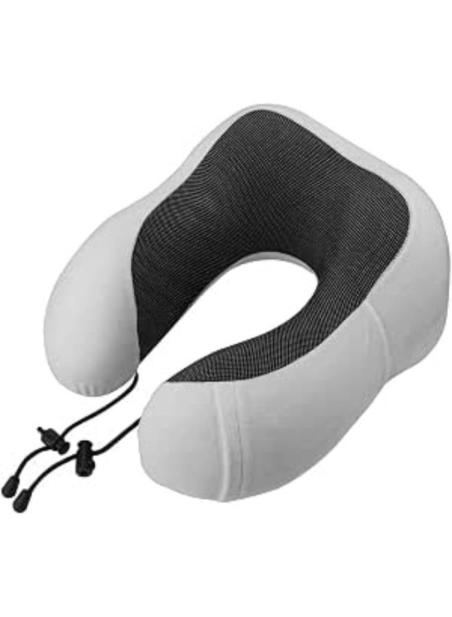 Plush Memory Foam Travel Neck Pillow for Adults U-Shaped Comfortable Assorted Colors Lightweight - Image 1