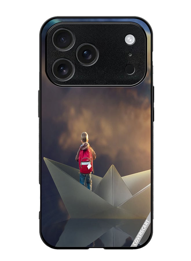 غطاء حماية لجهاز آبل آيفون 17 برو ماكس بتصميم قارب وطبيعة متعدد الألوان