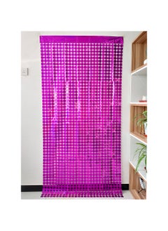 Generic Golden Laser Square Curtain Party Decor Rose Red 1*2m 