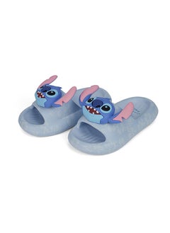 UrbanHaul UrbanHaul Girls Disney Stich Print Slip on Sliders For Kids Suitable for Daily Use :- Blue  - Image 1