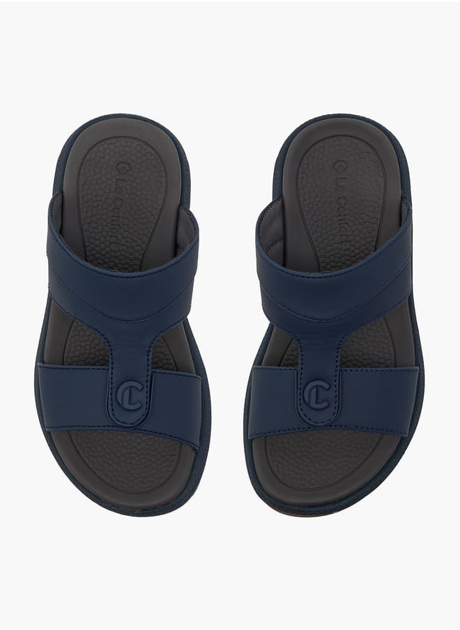 Le Confort Boys Solid Arabic Sandals with Logo Accent  - Image 1