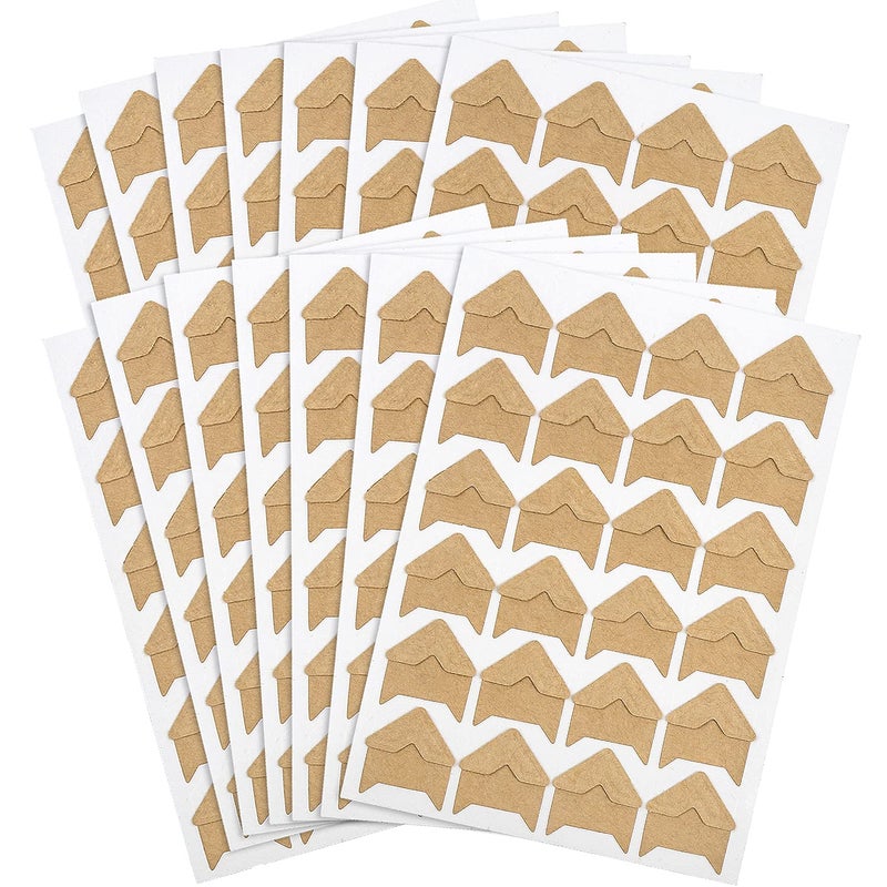 DERAYEE 12 Sheets288 PCS Photo Corner Stickers SelfAdhesive Photo Mounting Corners for Scrapbooking Photo Album Diary DIY Craft Paper