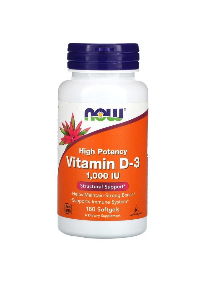 Now Foods - Vitamin D3-1000iu (180 softgels) 2 PACK - Image 2