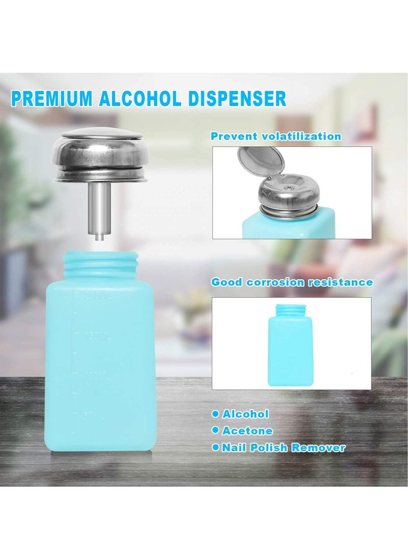 Excefore Push Down Empty Bottle, Dispenser for Nail Polish Remover, Liquid Pump Dispenser with Lock Pump, 200ml Plastic Refillable Bottles for Makeup Remover - Image 3