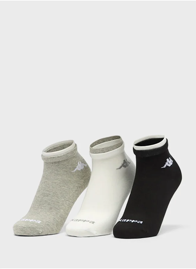 Kappa 3 Pack Logo Ankle Socks