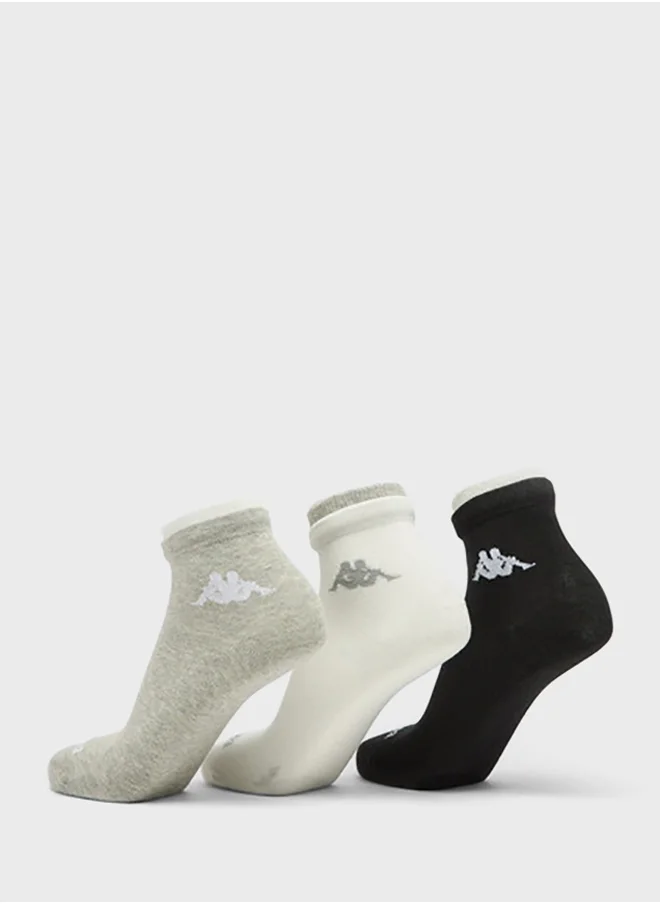 Kappa 3 Pack Logo Ankle Socks