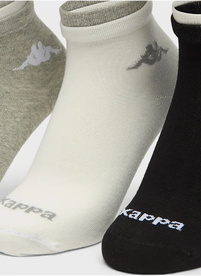 Kappa 3 Pack Logo Ankle Socks
