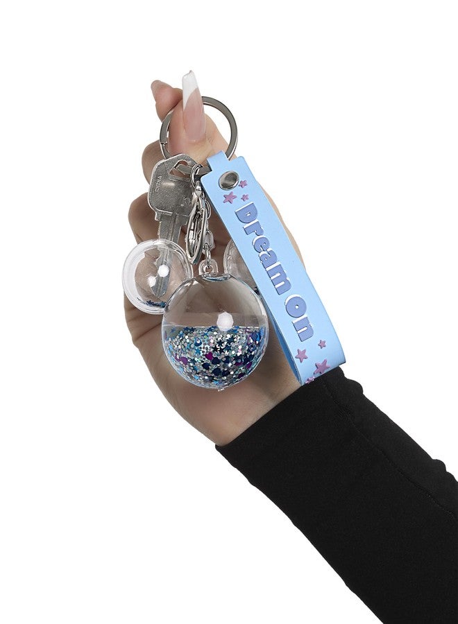 SALLY ROSE Mickey Mouse Liquid Keychain - Official Disney Head-Shaped Bag Charm with Wristlet Strap for Backpacks & Purses - Image 3