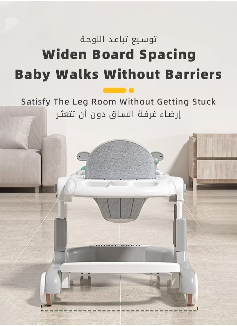 MIXDE - 3In1 Infants Baby Walker With Parent Push Handle, Adjustable Height, Big Comfortable Seat Cushion, Detachable Trampoline Mat - Image 1
