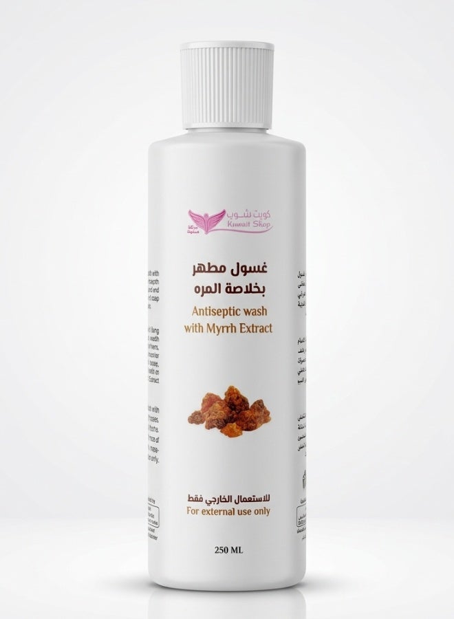 Antiseptic wash with myrrh extract skin cleansing antibacterial hygiene liquid soap 250ml body wash intimate wash daily care
