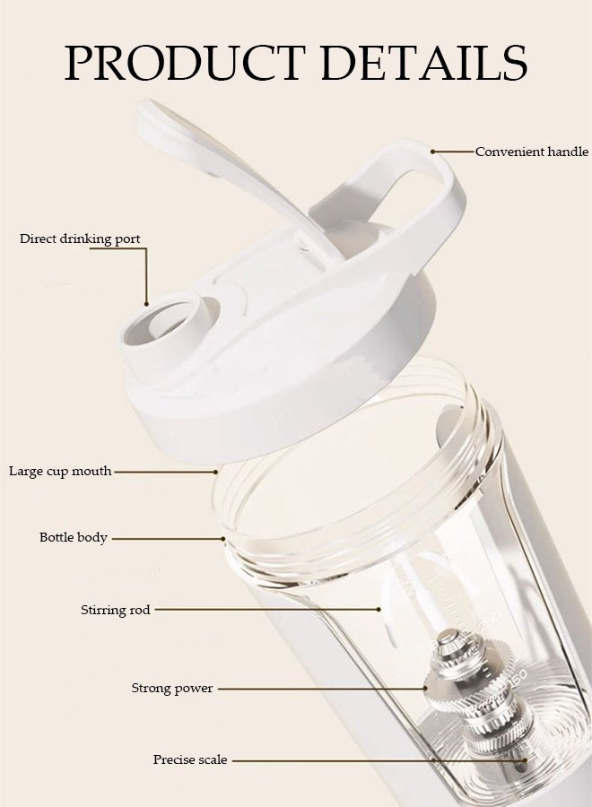 DUNISO 450ML Electric Self‑Stirring Cup  Rechargeable Automatic Glass Mixing Shaker Mug With Handle Portable Travel Blender Bottle Leak‑Proof Auto Magnetic Mug Self Stirring Coffee Mug Rotating Home Office Travel Stirring Cup for Protein, Coffee, Milkshake, Oatmeal - Image 4