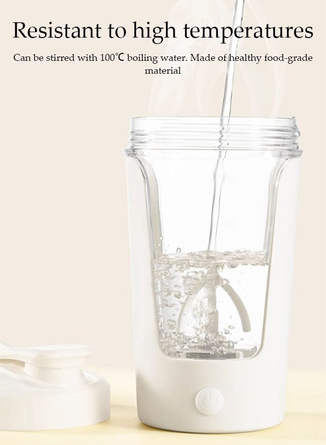 DUNISO 450ML Electric Self‑Stirring Cup  Rechargeable Automatic Glass Mixing Shaker Mug With Handle Portable Travel Blender Bottle Leak‑Proof Auto Magnetic Mug Self Stirring Coffee Mug Rotating Home Office Travel Stirring Cup for Protein, Coffee, Milkshake, Oatmeal - Image 5