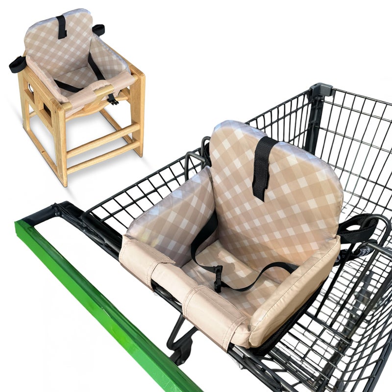 JoSeat Shopping Cart Seat Cover for Baby, High Chair & Grocery Seat Protector, Padded Chair Covers for Restaurant Seats, Unisex Machine Washable Grocery Cart Liner & Swing Insert â€“ Floral - Image 1