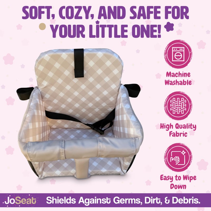 JoSeat Shopping Cart Seat Cover for Baby, High Chair & Grocery Seat Protector, Padded Chair Covers for Restaurant Seats, Unisex Machine Washable Grocery Cart Liner & Swing Insert â€“ Floral - Image 4