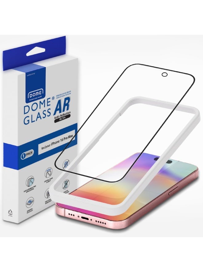 WHITESTONE DOME GLASS Whitestone DOME AR Privacy [Super Anti-Reflection & Privacy] Tempered Glass Screen Protector for iPhone 16 Pro Max with Easy Installation Tool [1Pack] - Image 1