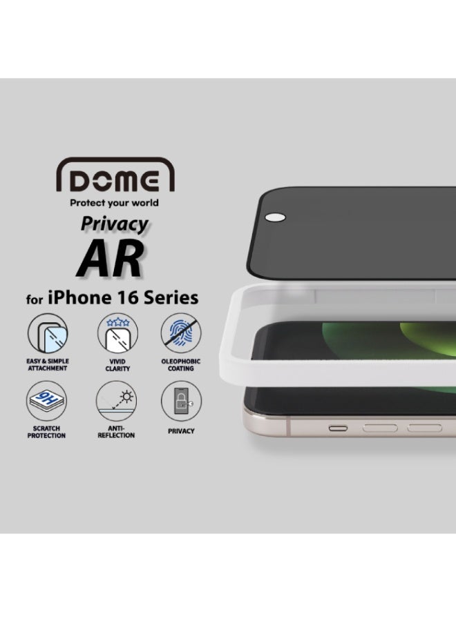WHITESTONE DOME GLASS Whitestone DOME AR Privacy [Super Anti-Reflection & Privacy] Tempered Glass Screen Protector for iPhone 16 Pro Max with Easy Installation Tool [1Pack] - Image 2