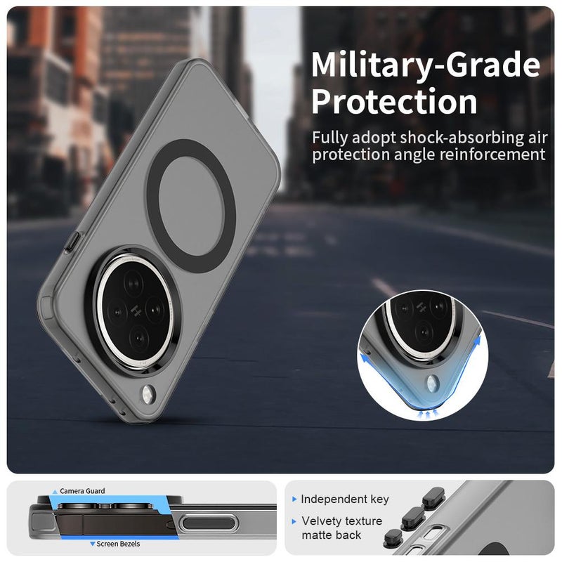 إيروريكس جراب هاتف OPPO Find X8s Candy Magsafe PC Hybrid TPU (أسود) - Image 2