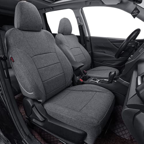 coverdream Forester Seat Covers Custom Fit for 20192023 2024 Subaru Forester Seat CoversFull CoverageAirbag Compatible Polyester Car Seat Protector Full SetGray