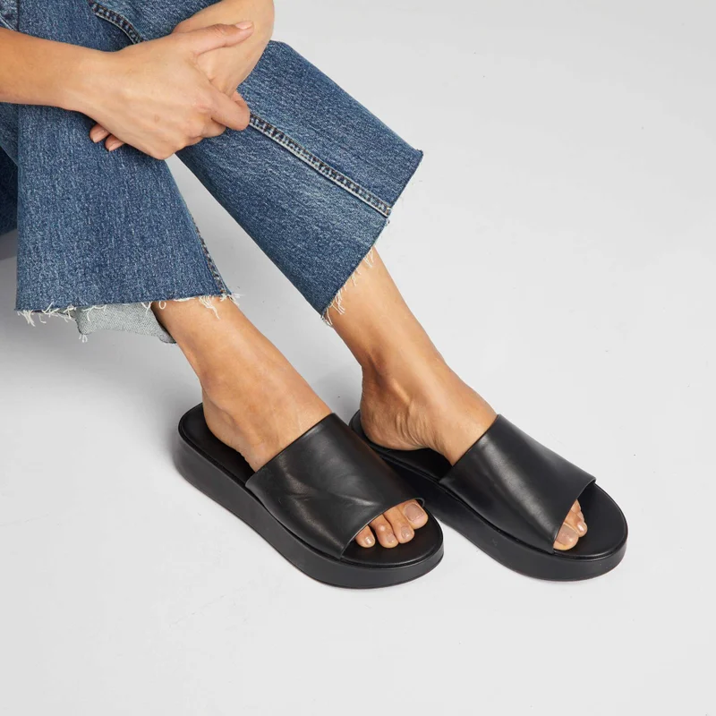 Kiabi Wedge Platform Sandals Black
