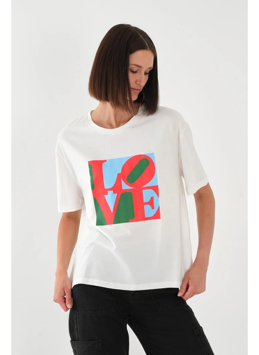 الكسندر جاردي Alexandergardi Printed Basic Women's T-Shirt