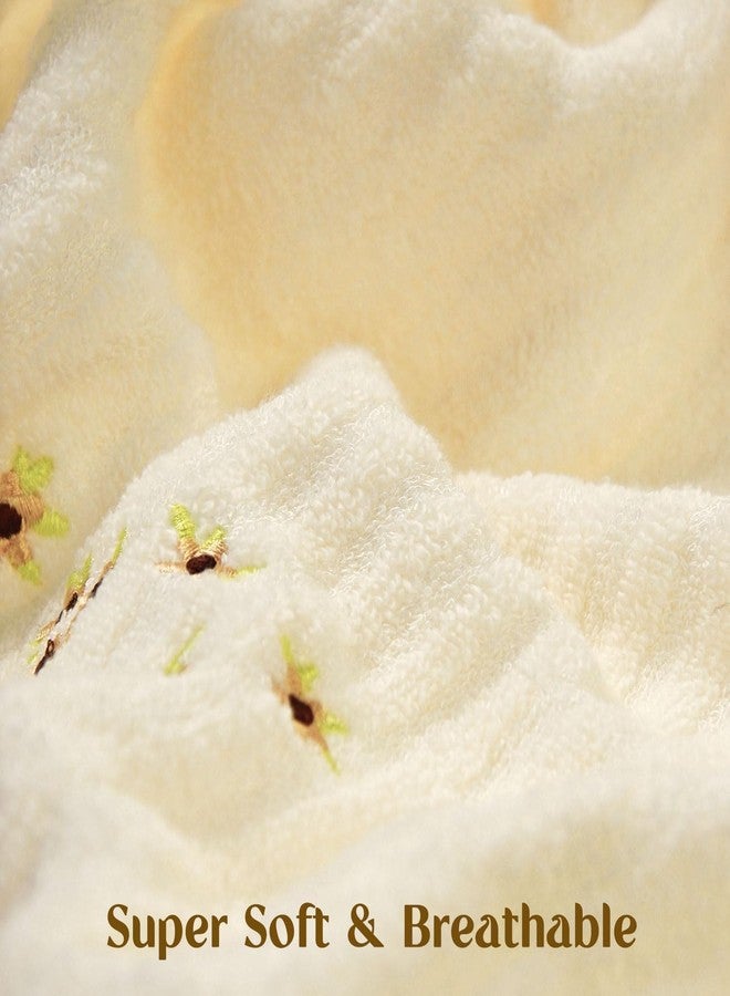 Jacquotha Floral Hand Towels Set of 2 - Quick Dry Soft Cute Bathroom Kitchen Towels, Summer & Spring Decor, 13x29 Inches, Cream - Image 3