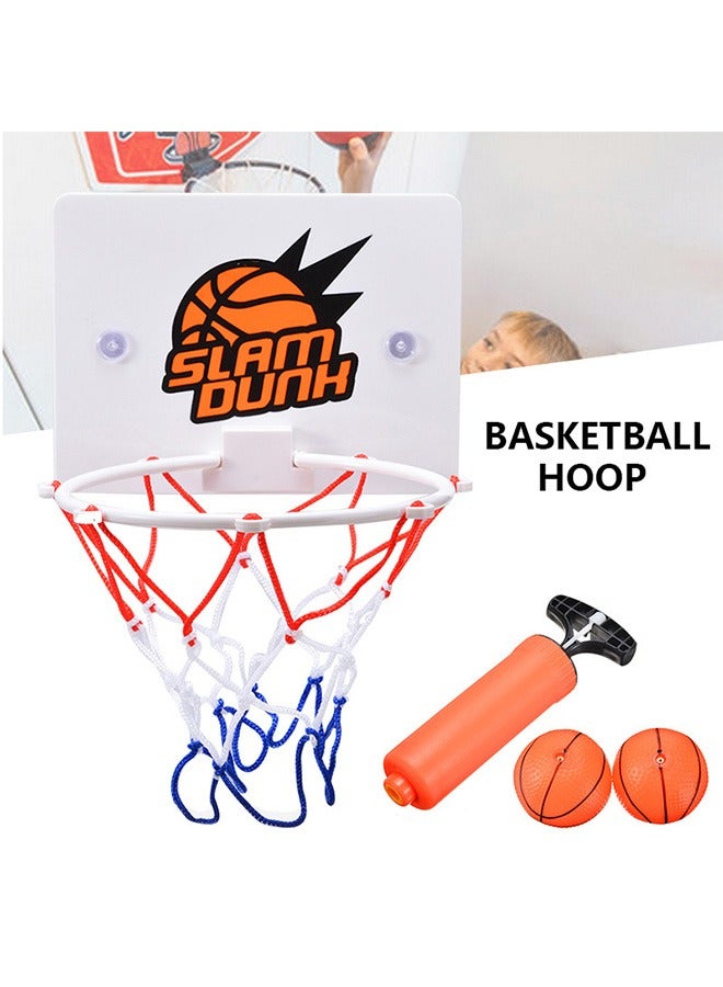 Indoor Mini Basketball Hoop Set Children's Toys Basketball Board Parent Child Sports Indoor Basketball for Door and Wall Mount with Complete Accessories Basketball Toy Gifts - Image 1