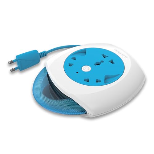 Anchor by Panasonic 6A 2 Pin Felx Box with 4 Mtr Cord | Universal Socket Switch Board With Indicator (Blue & White) - Image 2