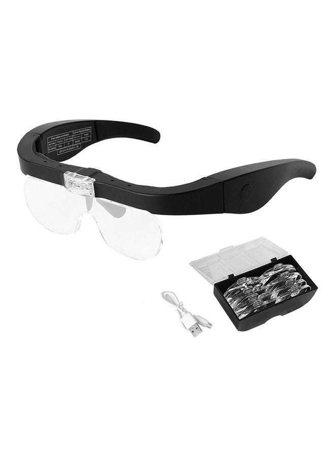 NIBEMINENT USB Rechargeable Magnifier Kit Black/Clear/White - Image 1