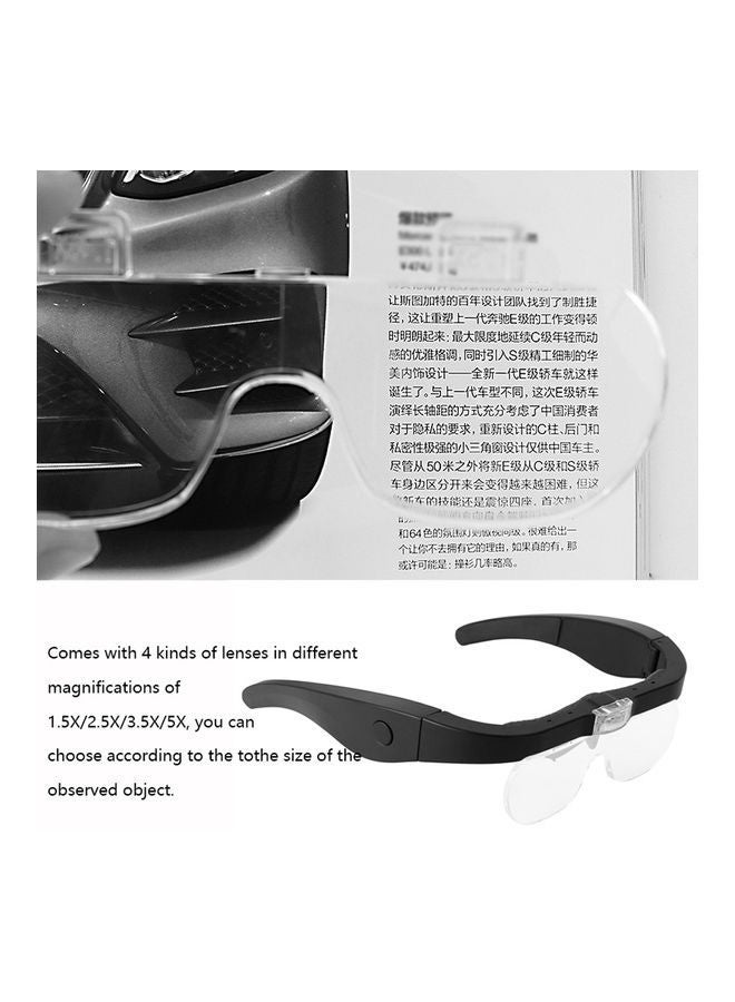 NIBEMINENT USB Rechargeable Magnifier Kit Black/Clear/White - Image 2