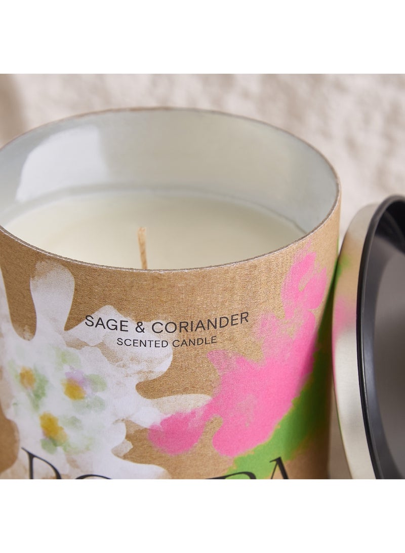 Home Box Roura Cartoon Sage and Coriander Scented Pot Candle with Cover 260 g - Image 3