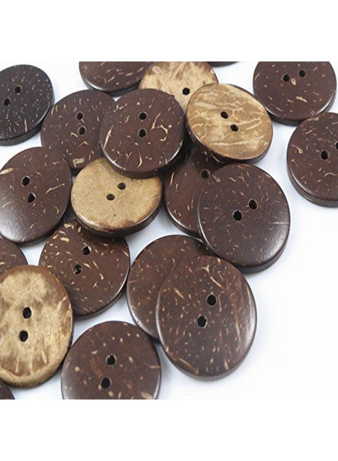YAKA 100Pc New Thick Coconut Shell 2 Holes Button Craft/Sewing/Hot Products - Image 1