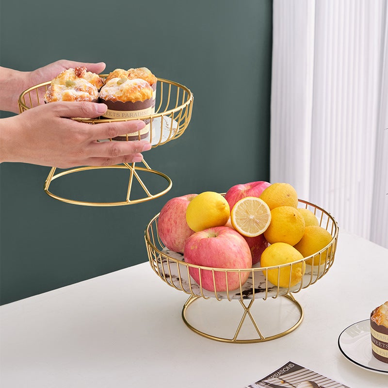 Fruit Plate Ins High Color Value Internet Popular Fruit Plate Living Room Coffee Table Household Biscuit Cake Dessert Large Capacity Diet Plate - Image 3