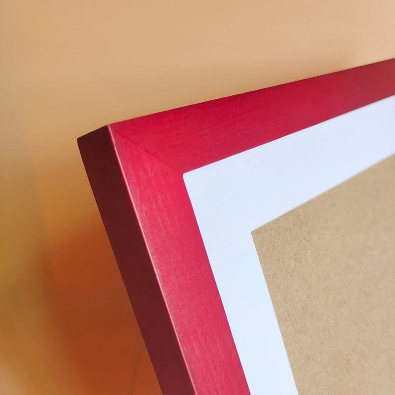 KELE MODEL 8x10 Picture Frames RED Solid Wood Frame  Plastic Panel (Film Needs to be Removed) Table or Wall.Front Window Opening 7.5x9.5 inch. - Image 4