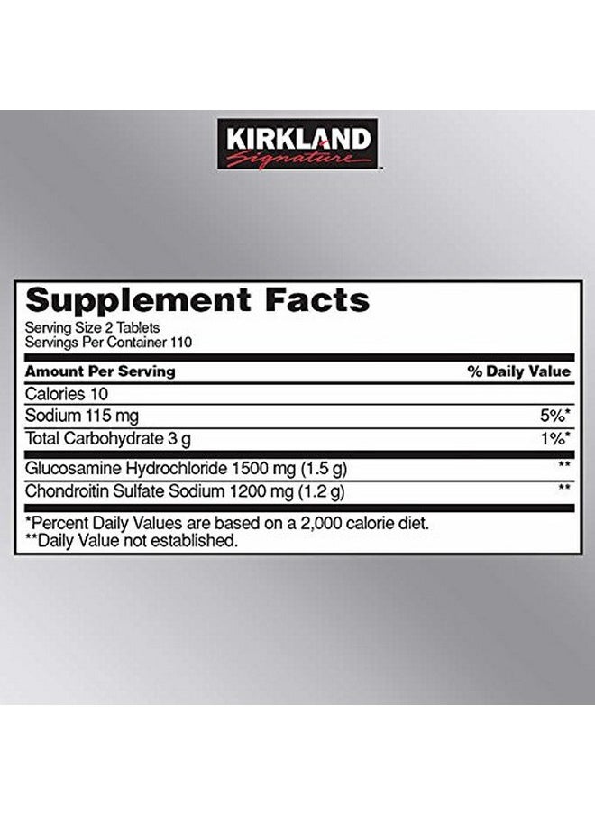 Kirkland Kirkland Signature Glucosamine & Chondroitin, 220 Tablets (2 Pack)  - Image 2