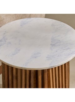 Home Box Dolce Marble Top End Table 50 x 55 x 50 cm  - Image 3