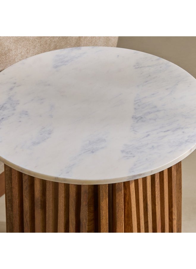 Home Box - Dolce Marble Top End Table 50 x 55 x 50 cm - Image 1