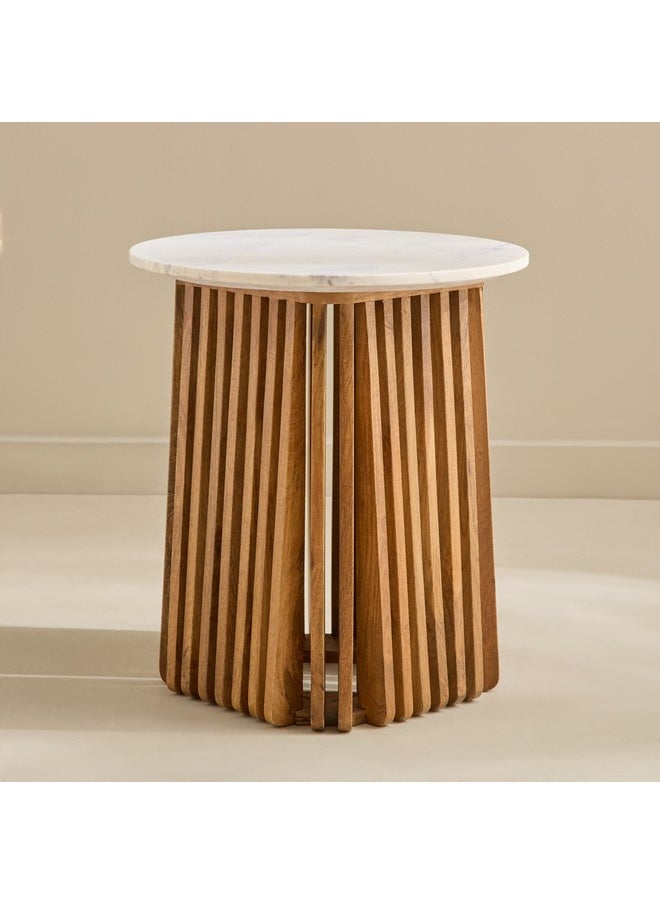 Home Box - Dolce Marble Top End Table 50 x 55 x 50 cm - Image 1