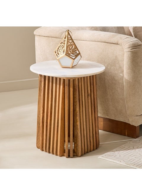 Dolce Marble Top End Table 50 x 55 x 50 cm