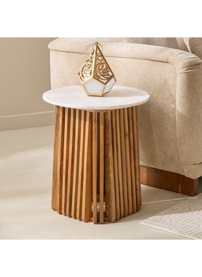 Home Box - Dolce Marble Top End Table 50 x 55 x 50 cm - Image 1