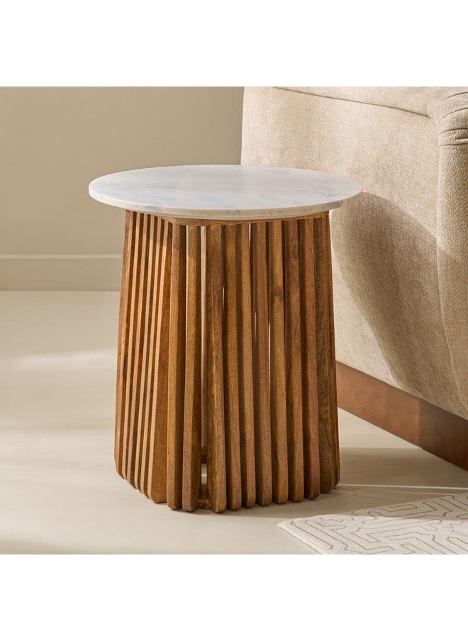 Home Box - Dolce Marble Top End Table 50 x 55 x 50 cm - Image 1