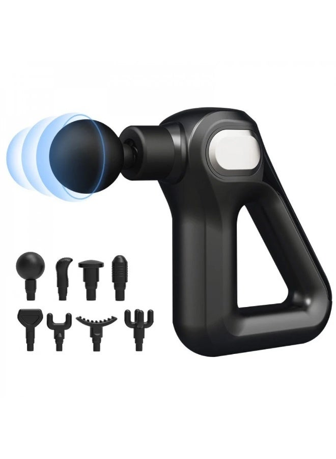 DENX 8-in-1 Deep Tissue Massage Gun – Portable Personal Device with 12 Speeds and 8 Interchangeable Heads for Muscle Pain Relief, featuring Biometric Breathing Mode, Vibration, and Heating Attachments - Image 1