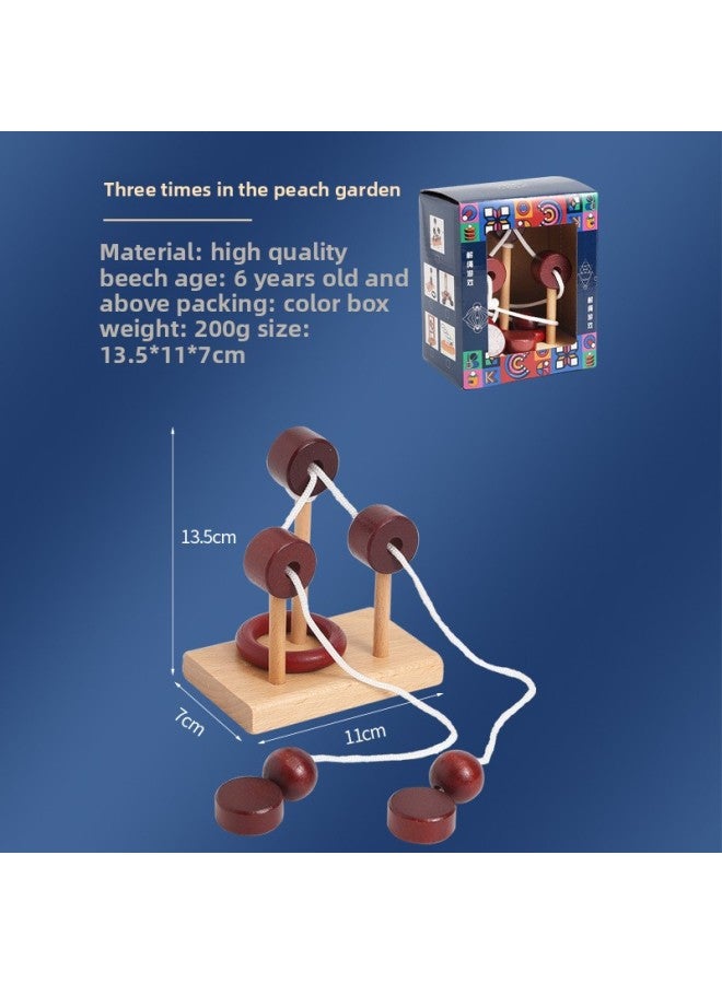 طوبولوجيا إطلاق العنان للحبل المرح إطلاق العنان للألعاب التعليمية العمود إطلاق العنان حبل سهولة ألعاب سطح المكتب الخشبية - اللون: محاصر - كبير - تاويوان سانباي - Image 1