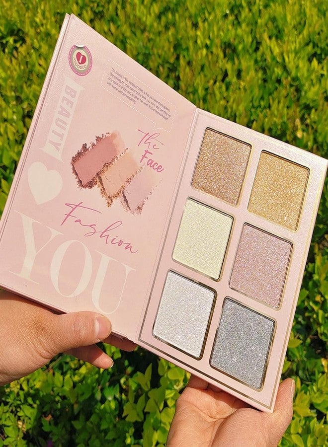 TONY STARK 5in1 Book-Style Foldable Makeup Palette Set | Portable & Long-Lasting | Contour Blush Highlight Eyeshadow, (Fashion Heart) - Image 5