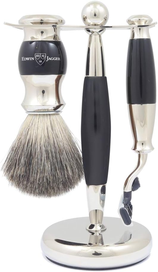 Edwin Jagger 3 Piece Shaving Set Mach3 imitation ebony - Image 1