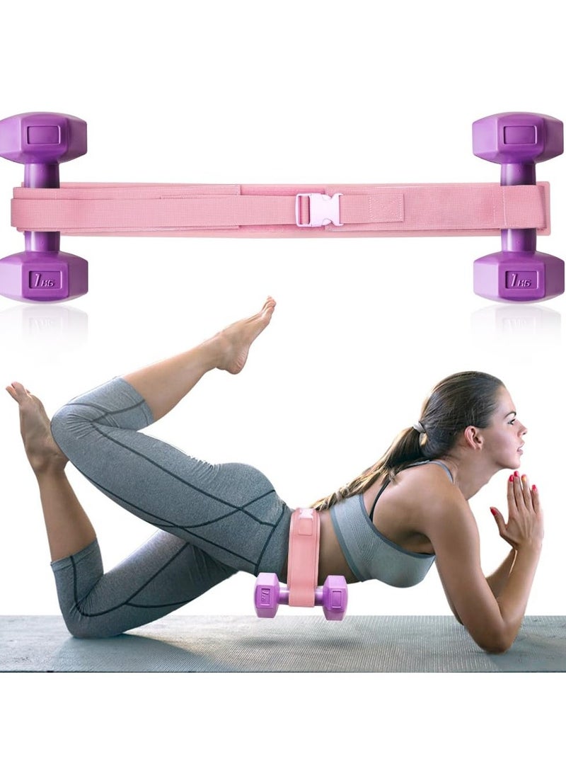 Generic - Hip Thrust Belt for Dumbbells, Booty Belt for Hip Thrust Exercise, Adjustable Non-slip Padded Waist Hip Thrust Pads Resistance Band, Easy to Use with Dumbbells, Kettlebells, for Gym, Home - Image 1