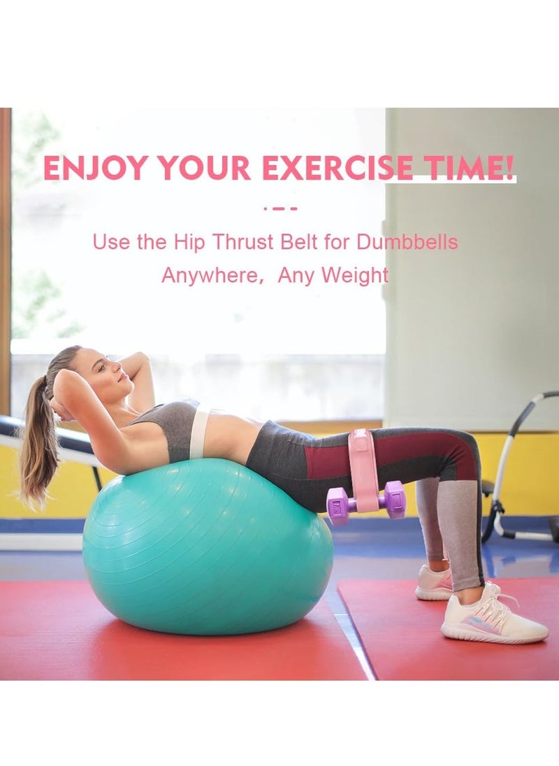 Generic - Hip Thrust Belt for Dumbbells, Booty Belt for Hip Thrust Exercise, Adjustable Non-slip Padded Waist Hip Thrust Pads Resistance Band, Easy to Use with Dumbbells, Kettlebells, for Gym, Home - Image 1