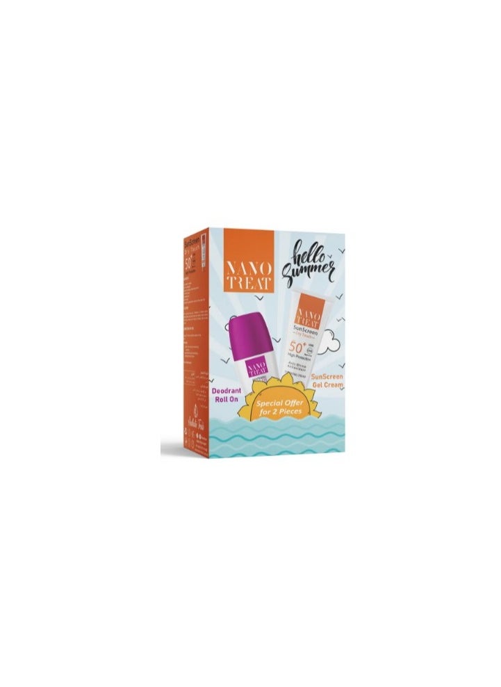 Nano Treat - SunScreen 50+ Gel Cream + Whitening Deodrant 5X1 1+1 - Image 1