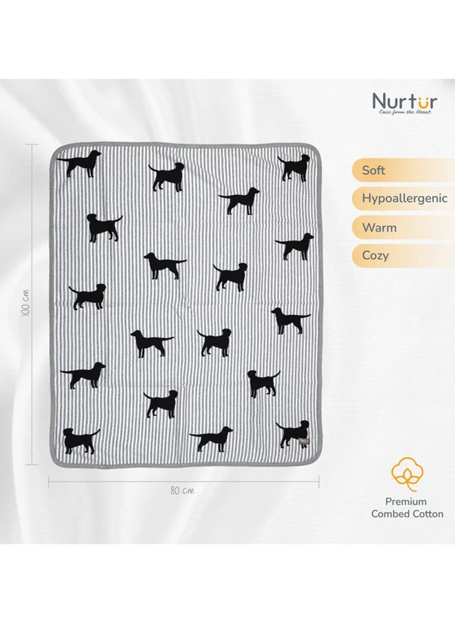 نورتر Soft Baby Blankets For Boys And Girls 100% Combed Cotton Lightweight Fleece