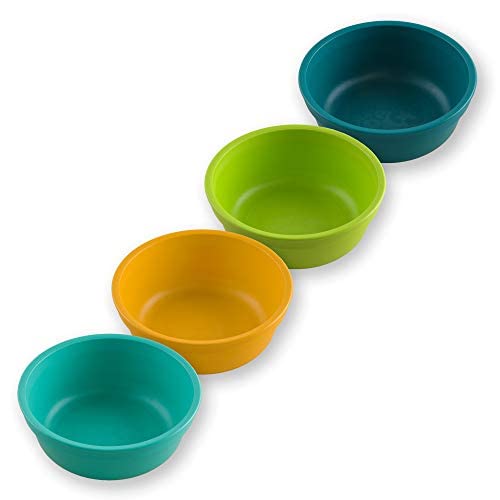 RePlay 12 Oz Toddler Bowls for Snack and Everyday Dining Dishwasher and Microwave Safe Made in USA Set of 3575 x 575 x 2 Aqua Asst Plus