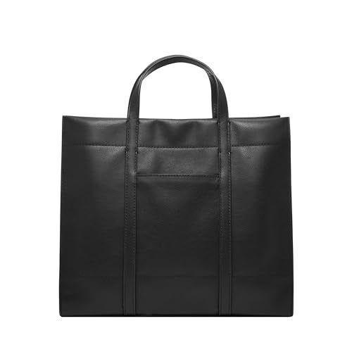 Fossil Women's Carmen Leather Shopper Tote Purse Handbag, Black (Model: ZB7938001) - Image 3
